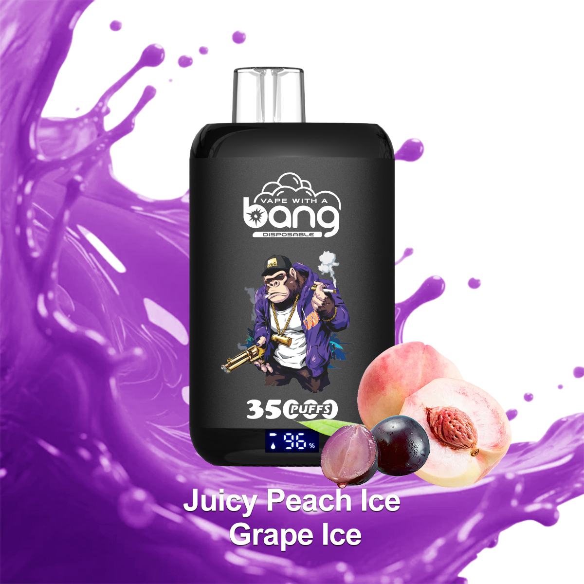 BANG 35Kシリーズ｜ジューシーピーチアイス／グレープアイス（2-in-1）