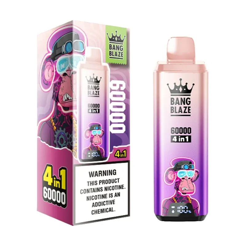 BANG Blaze 60Kシリーズ｜エナドリ・ブルーベリーウォーターメロン・サワーアップルラズベリー・グミベア（4-in-1）